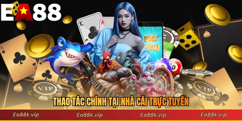 Thao tác chính tại nhà cái trực tuyến